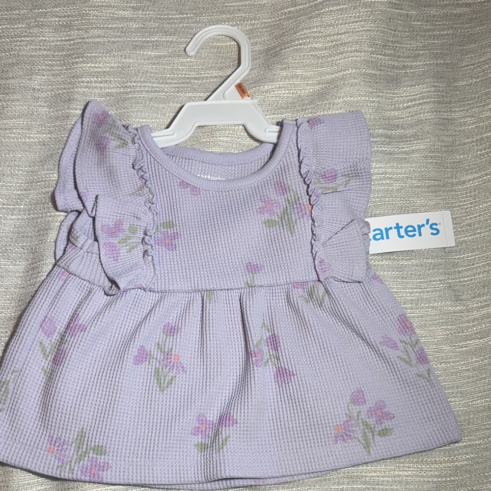 Carter's Purple Baby Dress with Floral Design